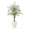 4.5ft. Olive Artificial Tree in White Planter